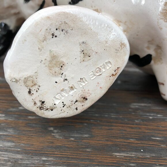 Mid century Italian glazed Hand Painted Tiger Cub Figurine Ceramic Vintage 8" - Picture 6 of 10